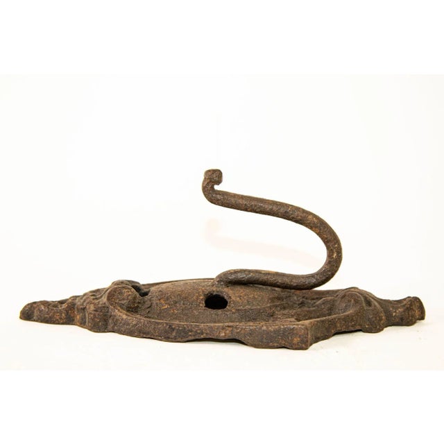 Victorian Antique Cast Iron Metal Wall Coat Hook For Sale - Image 3 of 10