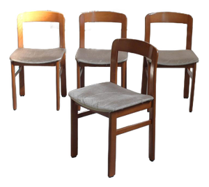 Vintage Brutalist Dining Chairs, 1970s, Set of 4