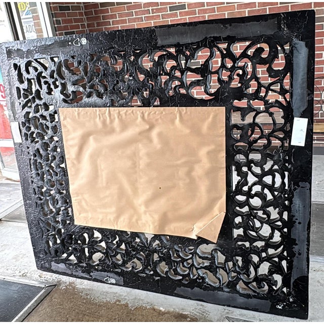 20th Century Wall or Floor Mirror Ornately Carved Gilt 6' Wood For Sale - Image 11 of 16