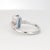 Metal 14k White Gold Ring With Octagon Aquamarine and Diamonds For Sale - Image 7 of 18