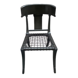 Klismos Side Chair in Custom Gray Finish For Sale