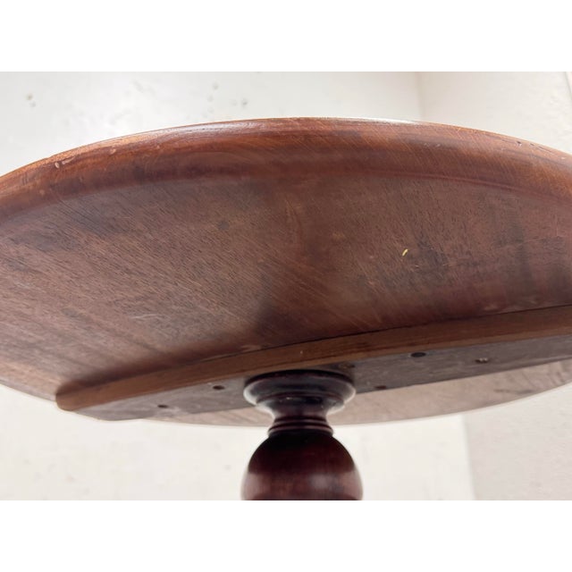 Georgian Style Pedestal Side Table, Vintage For Sale - Image 12 of 12