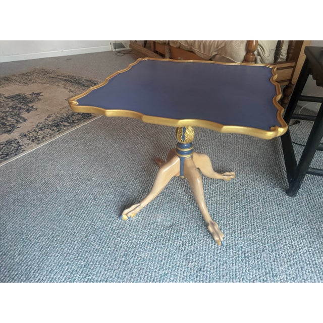 Completely restored vintage tea table. Table has been completely disassembled, sanded, refinished, glued and reassembled...