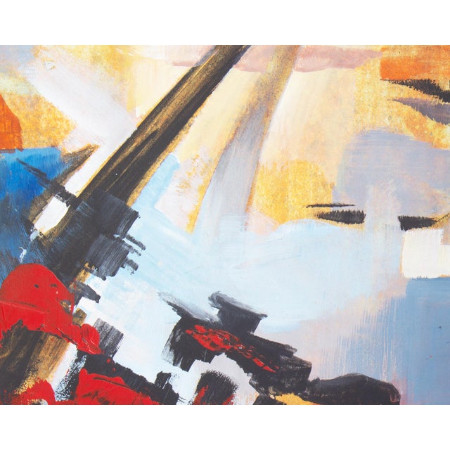 Paper Abstract Oil on Board Painting by George Coggeshall For Sale - Image 7 of 9