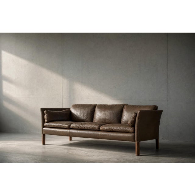 1960s Mid-Century Modern Leather Cromwell Sofa by Arne Norell, 1960s For Sale - Image 5 of 18