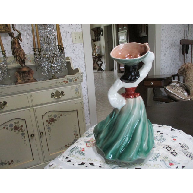 1950s Harder to Find Florence Ceramics Ava Pasadena California Dance Spanish Girl Bowl For Sale In South Bend - Image 6 of 14
