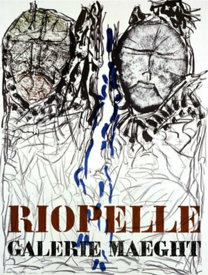 Riopelle Poster Lithograph Visage 1974