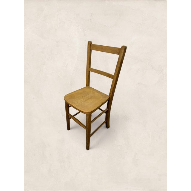 English Antique English Pine Ladder-Back Dining Childs Chair For Sale - Image 3 of 6