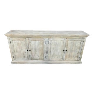 Coastal Beach House 4 Door Credenza For Sale