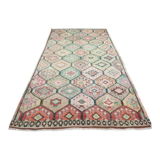 Vintage Oriental Ghordes Kilim Flat Weave Rug For Sale