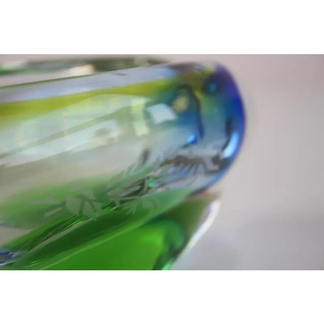 Mid-Century Czech Ashtray in Hand-Formed Art Glass, 1960s For Sale - Image 10 of 13