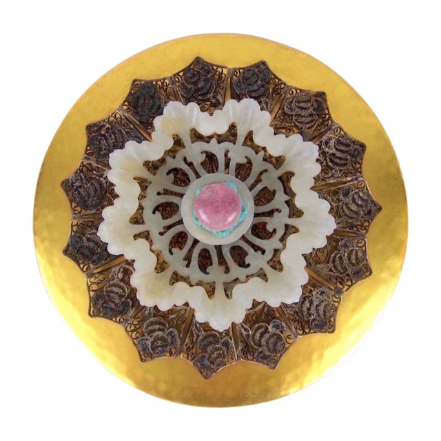 American Marie Zimmermann Gilt Box With Carved and Pierced Finial For Sale - Image 3 of 9