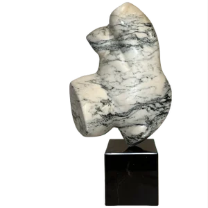 Modern Carved Marble Torso by Luis R. Cuevas