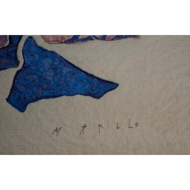 Marblo Horse Original carborundum engraving Hand signed Numbered out of 30 copies On Moulin de la Rogue Vellum of 56.5 x...