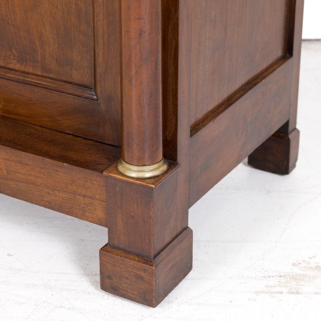 19th Century Period French Empire Walnut Lyonnaise Bibliotheque or Bookcase For Sale - Image 12 of 14