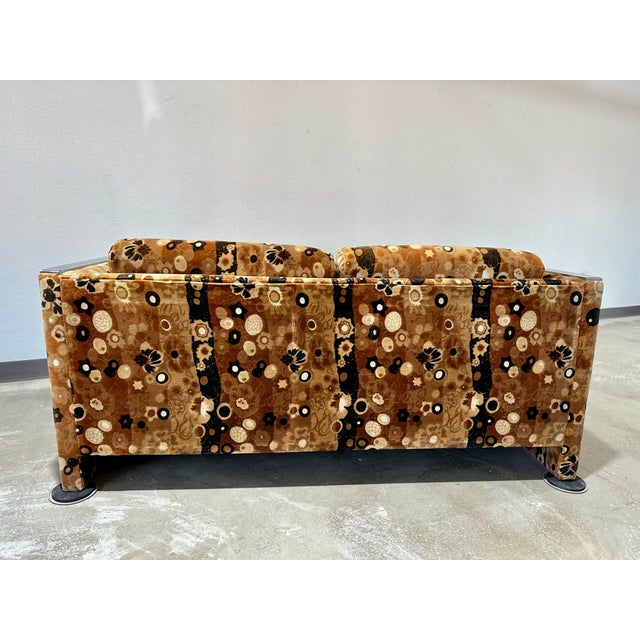 Selig 1960s Mid Century Modern Selig Loveseat in Jack Lenor Larsen Primavera Upholstery For Sale - Image 4 of 10