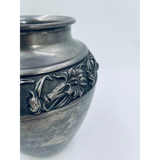 1960s Vintage Metal Vase, 1965 For Sale - Image 5 of 8