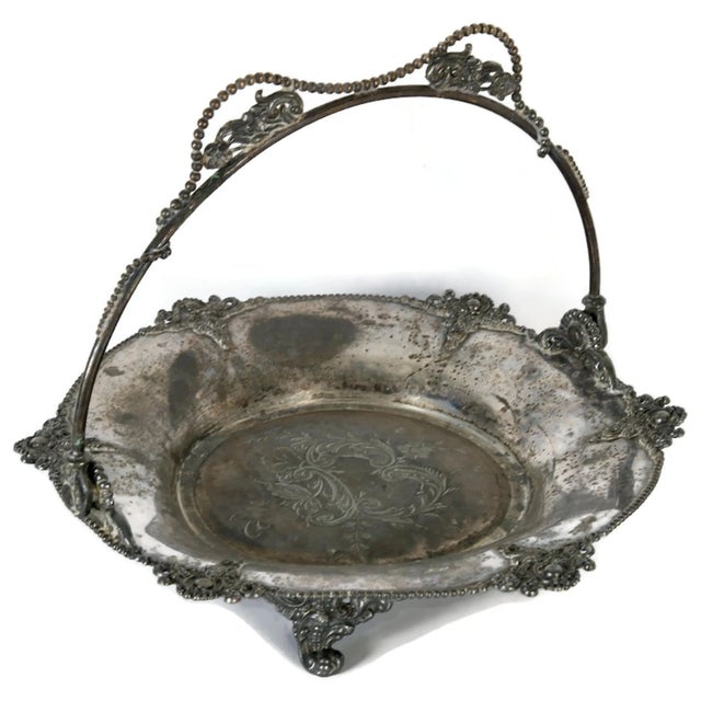 Rustic antique silver-plate bowl. It is in as found condition with years of natural patina. Bowl rim height: 2.25"H....