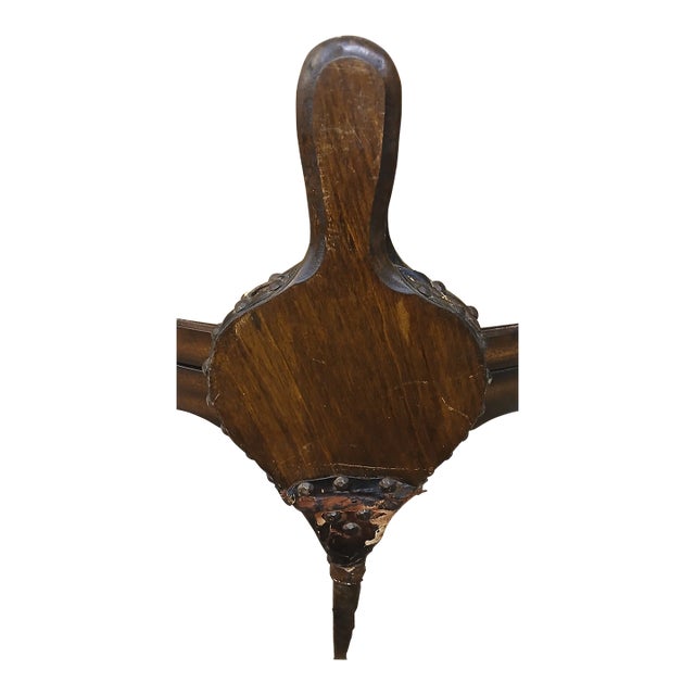 Vintage Wooden Bellows With Iron Tip For Sale