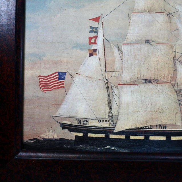 1992 Folk Art Nautical Framed Clipper Ship Art From the Workshops of David T. Smith For Sale In Cincinnati - Image 6 of 12