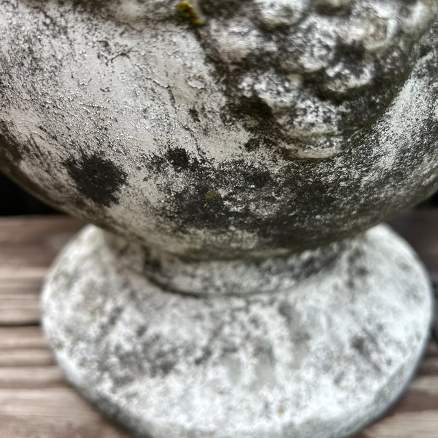 A Pair of Carden Planters With Vintage Greek Key and Grapevine Motif on Pedestal Foot For Sale In Chicago - Image 6 of 12
