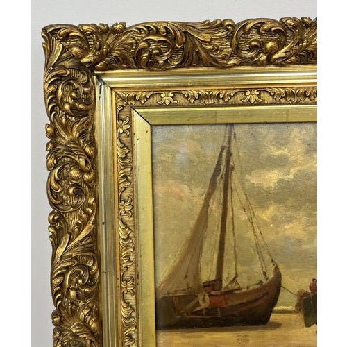Coastal Boats Scene, Oil, Framed For Sale - Image 5 of 17