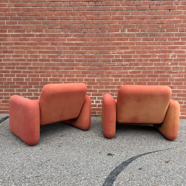 Postmodern Pair of Herman Miller Wilkes “Chiclet” Lounge Chairs by Ray Wilkes 1970s For Sale - Image 3 of 11