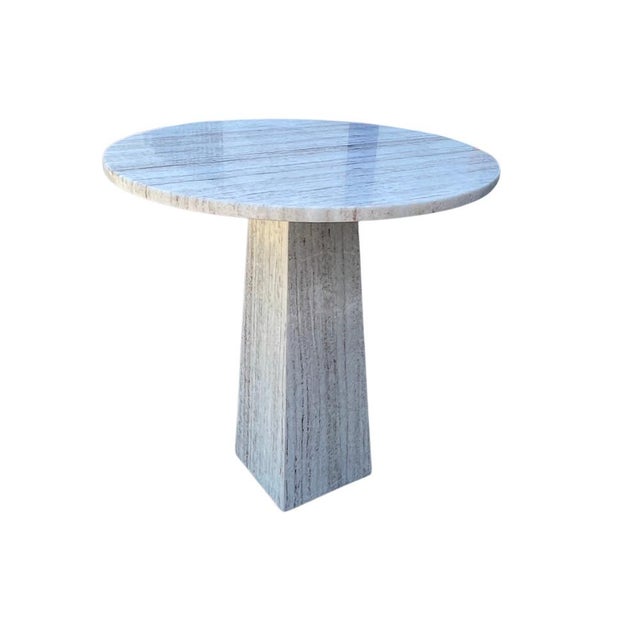 Contemporary Contemporary Marble Side Table For Sale - Image 3 of 5