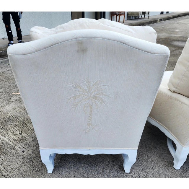 1990s A. Rudin Palm Beach Regency Lounge Chairs Pair For Sale - Image 12 of 16