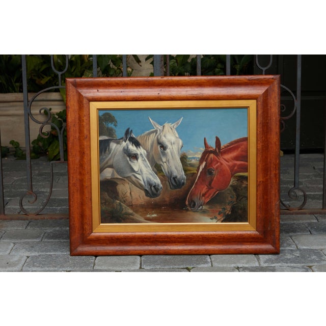 English English Oil on Board Horse Painting by John Alfred Wheeler, circa 1880 For Sale - Image 3 of 10