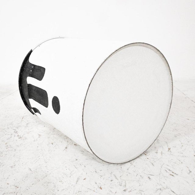 Black Storage Barrels in Metal, 2011, Set of 2 For Sale - Image 8 of 16