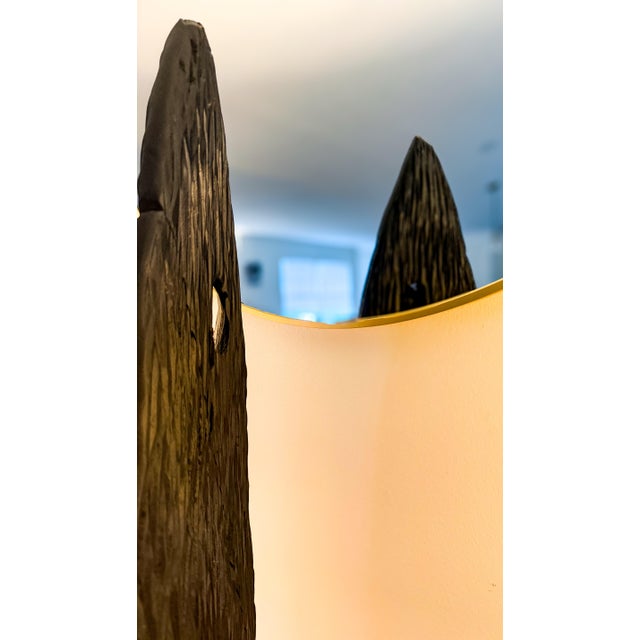 Contemporary Hand-Carved Abstract Wood Sculpture. For Sale In Charleston - Image 6 of 8