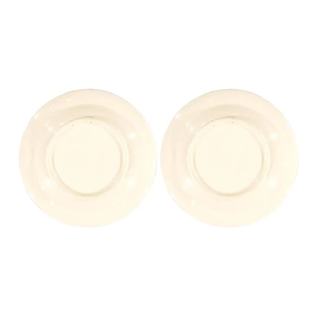 This lovely pair of Decorative Plates, feature a vibrant Brown Border, delicate Cream Trim, and L. Brown Floral Swags.