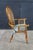 Blue Pair of Mid 20th Century Coastal Style Boho Chic Bamboo & Rattan Peacock Arm Chairs For Sale - Image 8 of 12