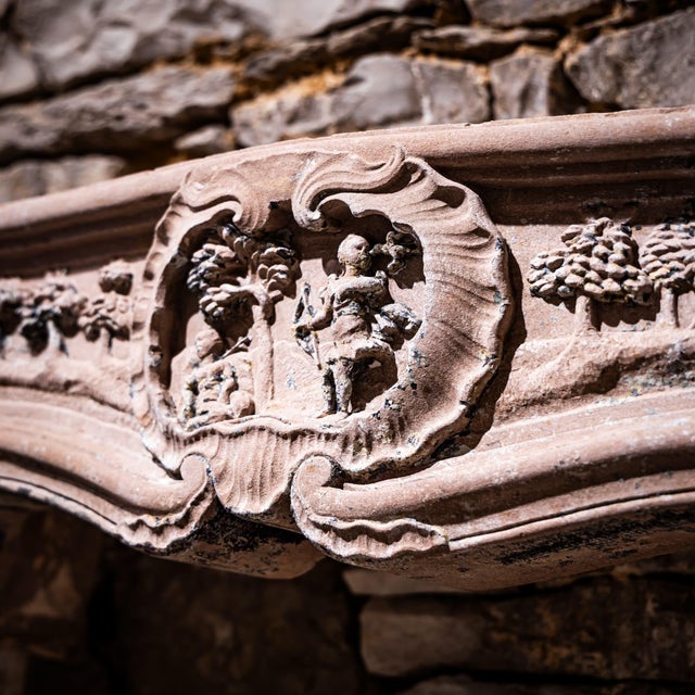 Stone Baroque Fireplace Surround with Scenes from the Myth of Apollo and Daphne, Southwestern Germany, 18th Century For Sale - Image 7 of 13
