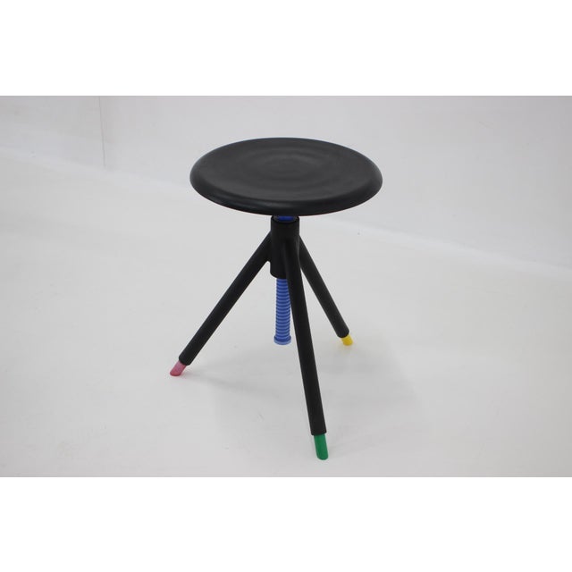 Table and Stools by Vico Magistretti, Italy, 1980s, Set of 5 For Sale - Image 18 of 18