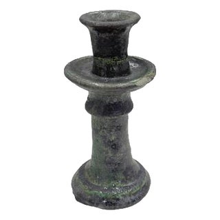 Moroccan Tamegroute Glazed Candlestick Holder For Sale