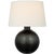 Modern Chapman & Myers for Visual Comfort Signature Masie Small Table Lamp in Smoked Glass with Linen Shade For Sale - Image 3 of 4
