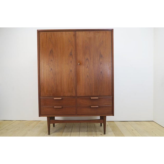 Tall Teak Sideboard, Denmark, 1960s For Sale - Image 11 of 11