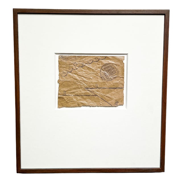 Rudolf Bauer, Bauhaus Style Prison, 1938, Pencil Drawing For Sale