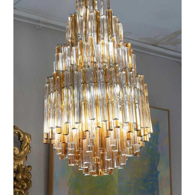 Large Water Drop Chandelier from Veronese, 1970s For Sale - Image 4 of 15