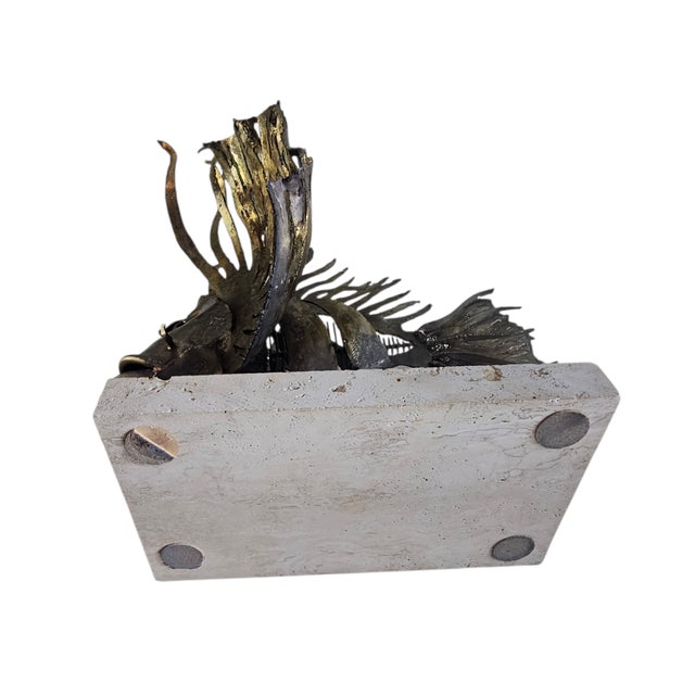 1980s Cut Steel Lionfish Sculpture by Puccio Giachetti For Sale - Image 10 of 10