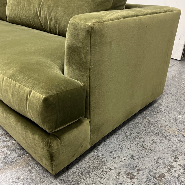 Maiden Home Varick Sofa in Olive Performance Velvet Chairish