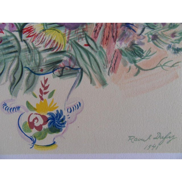Modern Raoul Dufy, Country Bouquet, Original Lithograph For Sale - Image 3 of 4