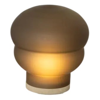 Medium Kumo Lamp in Smoky Grey Acetato with Taupe Base from Pulpo GMBH For Sale