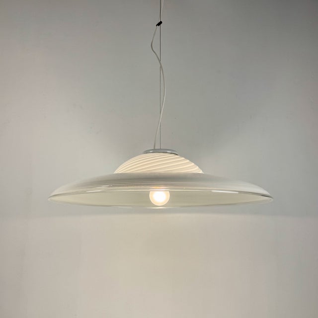 1970s Large Murano Swirl Pendant Lamp, Italy, 1970s For Sale - Image 5 of 9