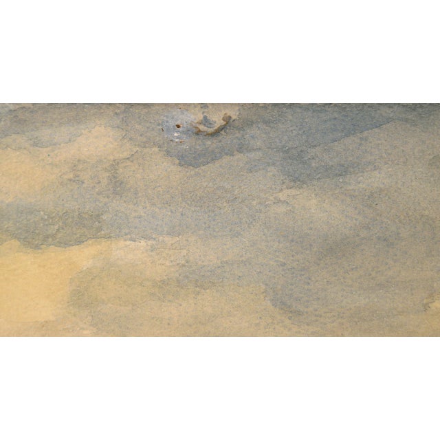 Impressionist Rocky Shore, Mid Century Watercolor Seascape by M. C. Schmidt For Sale - Image 3 of 5