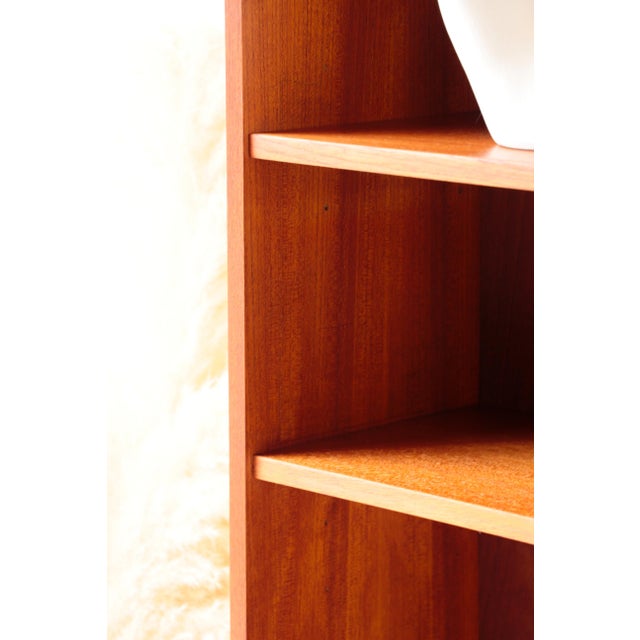 Brown Scandinavian Teak Glass-Fronted Bookcase, 1960s For Sale - Image 8 of 18