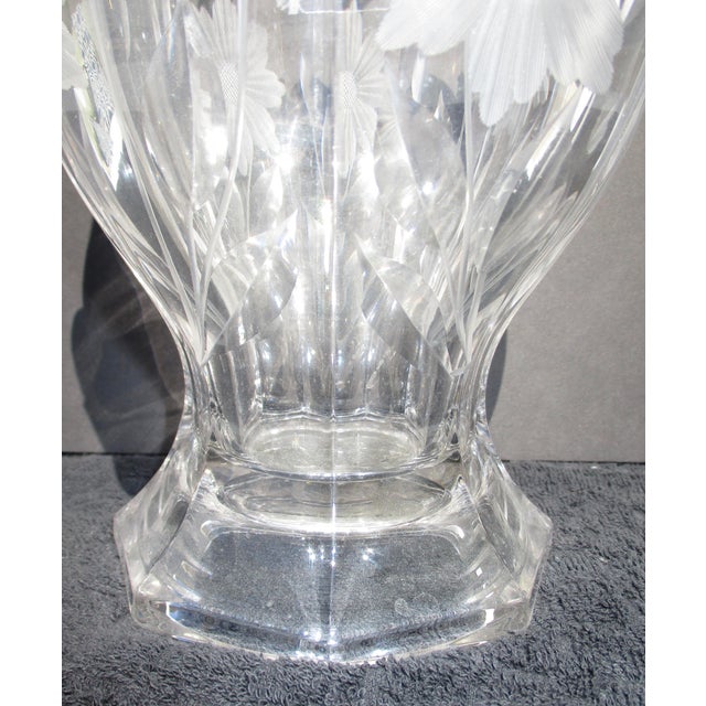 Art Deco 1920s Vintage Heisey Glass Basket Vase For Sale - Image 3 of 7