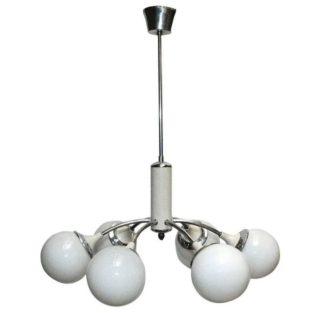 Vintage Italian Murano Glass Pendant by Targetti For Sale - Image 11 of 11